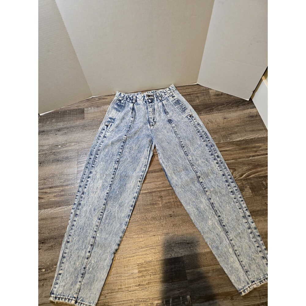 Vintage High Waist Acid Washed Denim Jeans by Authentic Whipp Size 9        #113